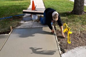 Repairing a sidewalk