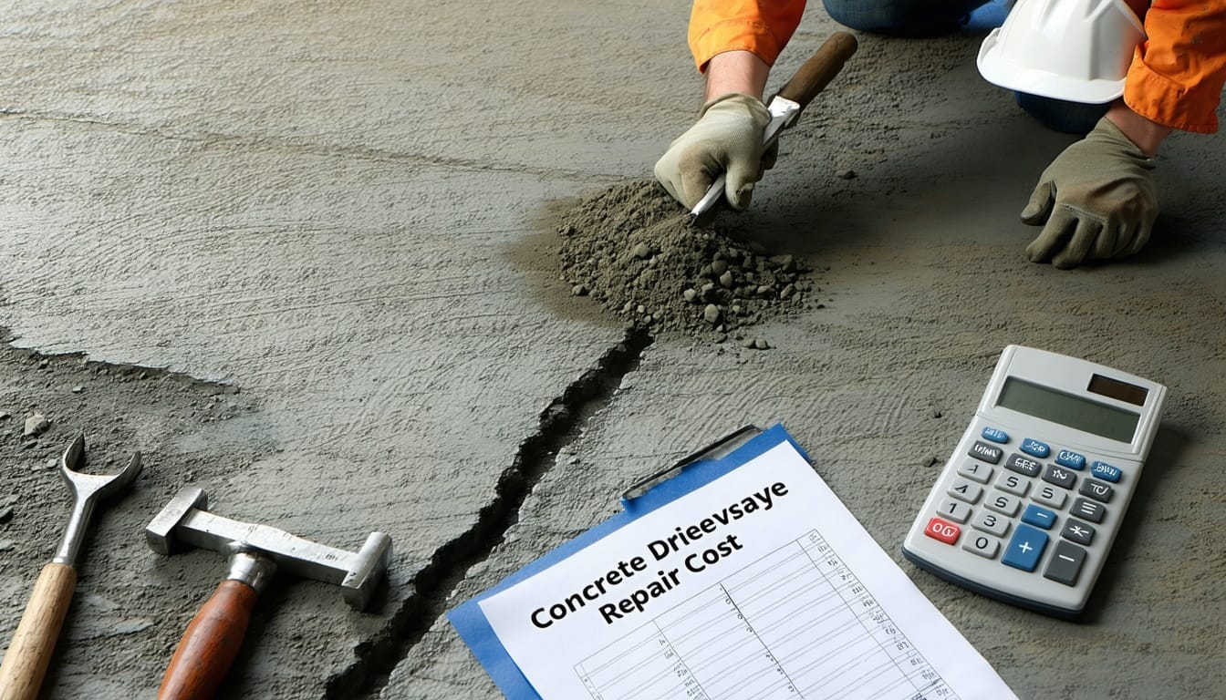 concrete driveway repair cost