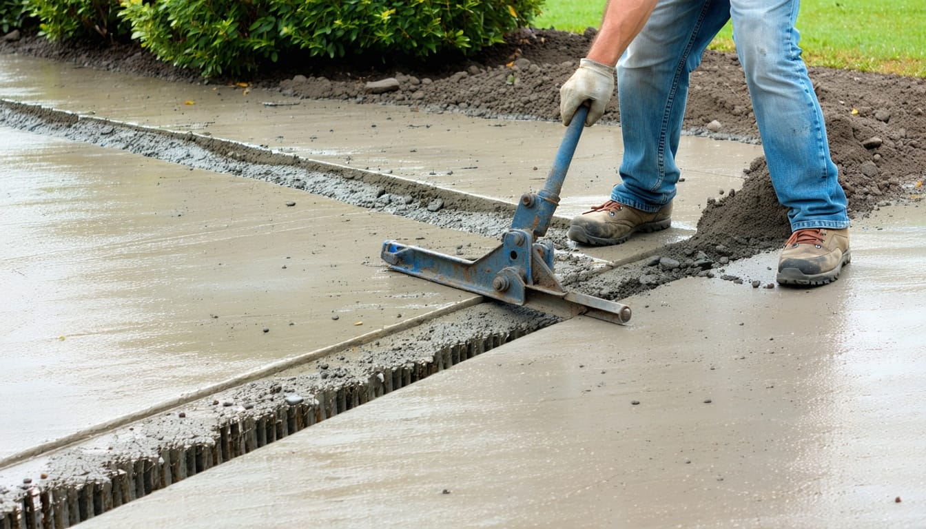 repair sunken concrete sidewalk