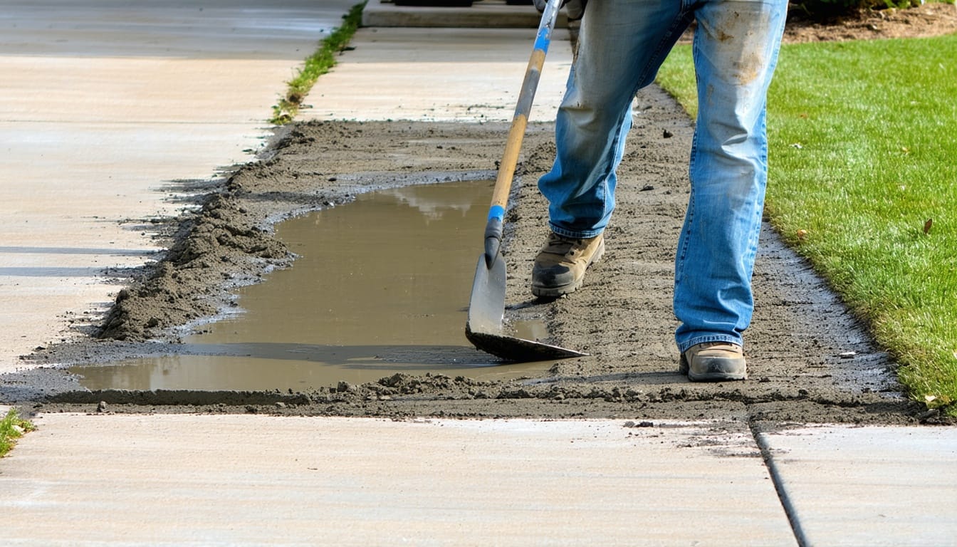 concrete driveway and sidewalk repair